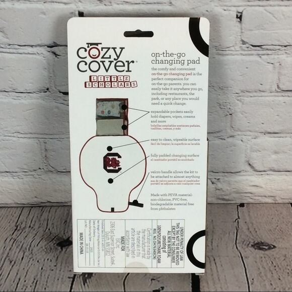 NCAA SC GAMECOCKS Cozy Cover Diaper Changing Pad - Picture 5 of 5